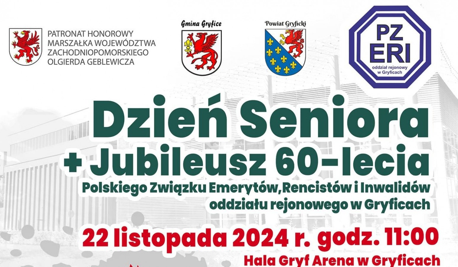 Dzień Seniora oraz jubileusz 60-lecia działalności Polskiego Związku Emerytów, Rencistów i Inwalidów oddział rejonowy w Gryficach